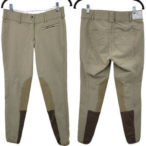 Goode Rider Womens Tan Breeches Knee Patch Equestrian Riding Pants Sz 30R